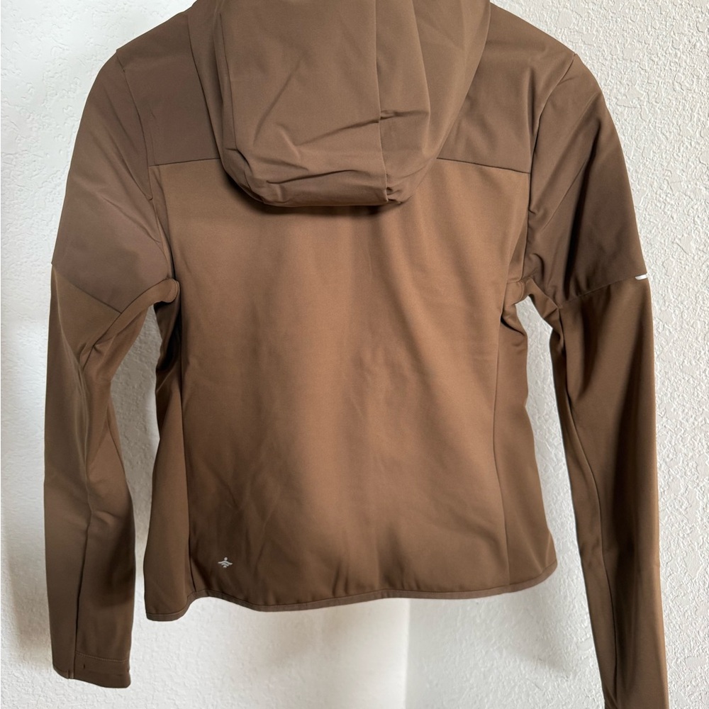 Halara Hooded Zipper Long Sleeve Thumb Hole Running Down Jacket Otter NWT Medium - Picture 9 of 14